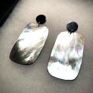 Black Rainbow Shell Earrings